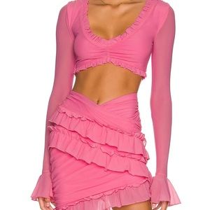MAJORELLE REVOLVE pink ruffle macey set